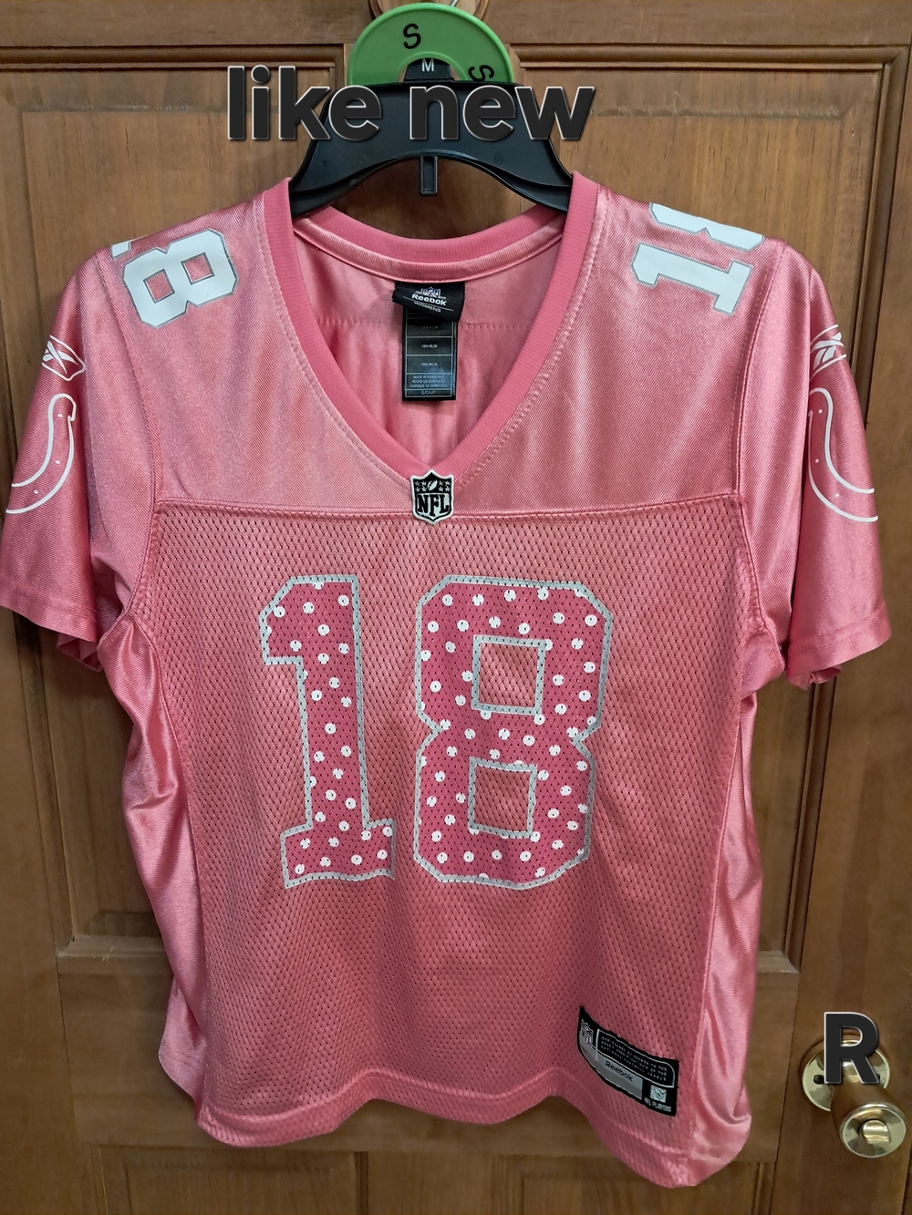 NFL Women's Small Pink #18 Jersey Peyton Manning Indianapolis Colts Reebok